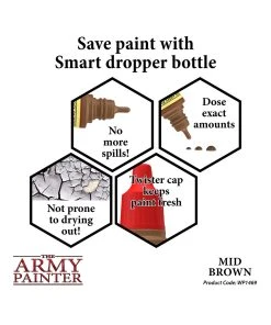 The Army Painter WP1469 - Quickshade Mid Brown 18ml Wash 11 The Army Painter WP1469 - Quickshade Mid Brown 18ml Wash -Fascinations Metal Earth-shop the army painter wp1469 quickshade mid brown 18ml 4