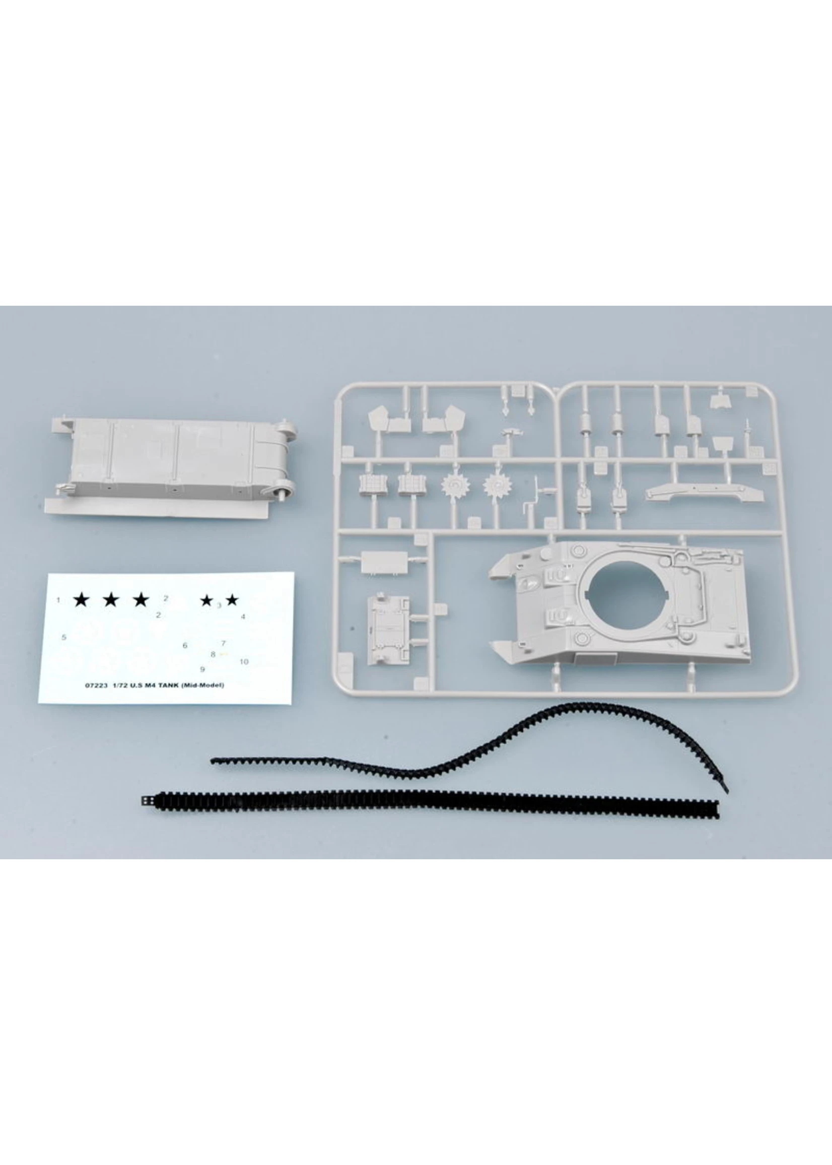 Trumpeter 7223 - 1/72 U.S. M4 Medium Sherman Tank Model Kit - Image 3