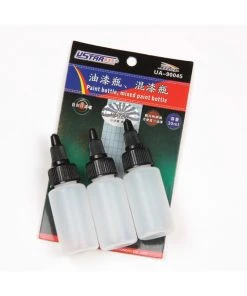 Ustar UA-90045 - Paint Mixing Bottle With Dropper & Steel Ball 30ml (3 Pcs)