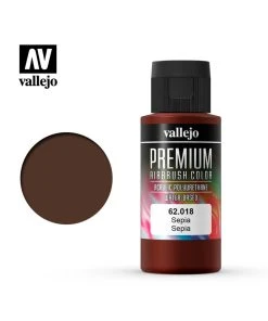 Vallejo 62.018 - Premium Airbrush Color Sepia - 60ml