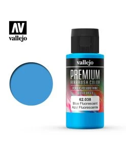Vallejo 62.038 - Premium Airbrush Color Fluorescent Blue - 60ml