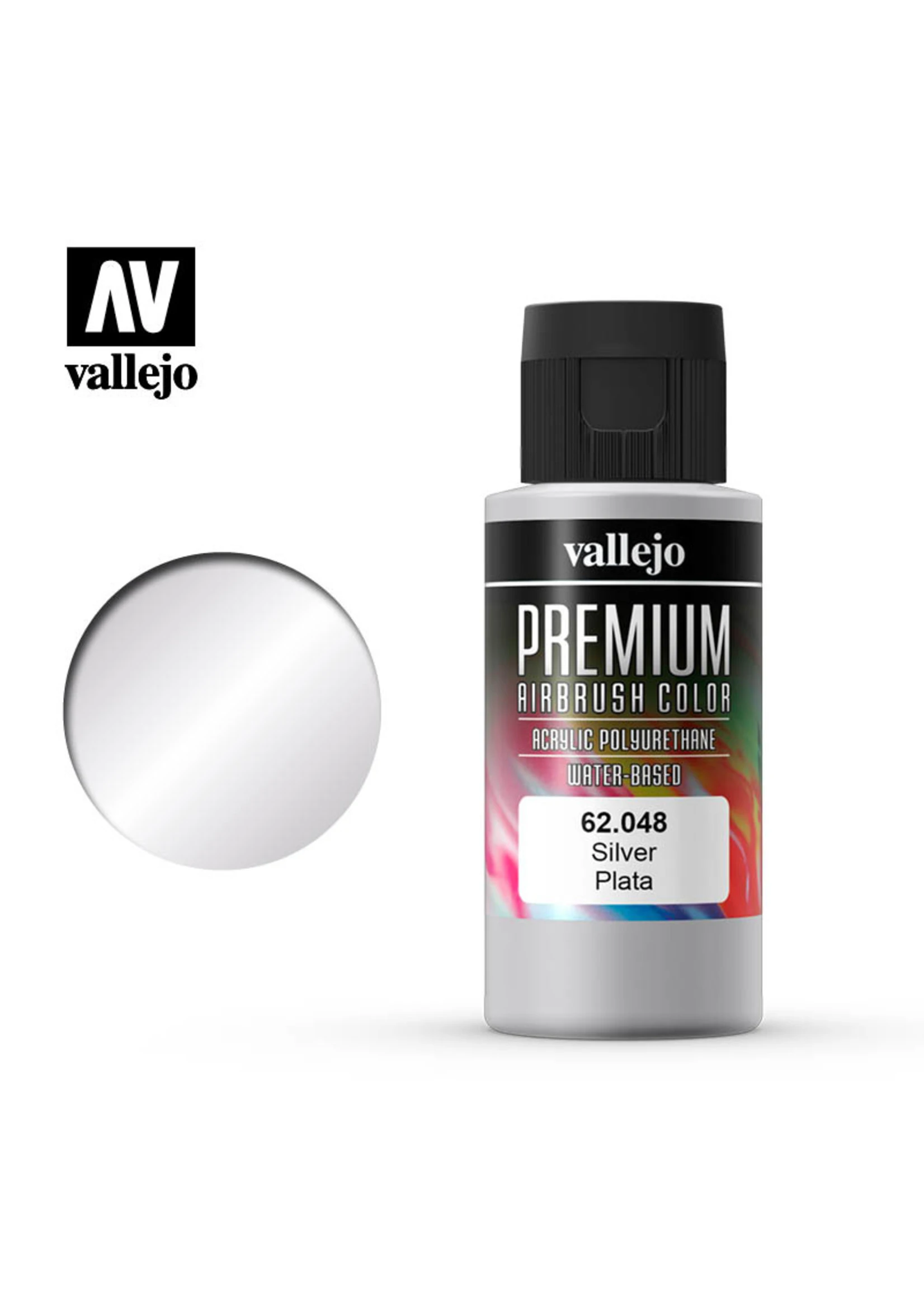 Vallejo 62.048 - Premium Airbrush Color Silver - 60ml 3 Vallejo 62.048 - Premium Airbrush Color Silver - 60ml