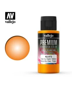 Vallejo 62.072 - Premium Airbrush Color Candy Dark Yellow - 60ml