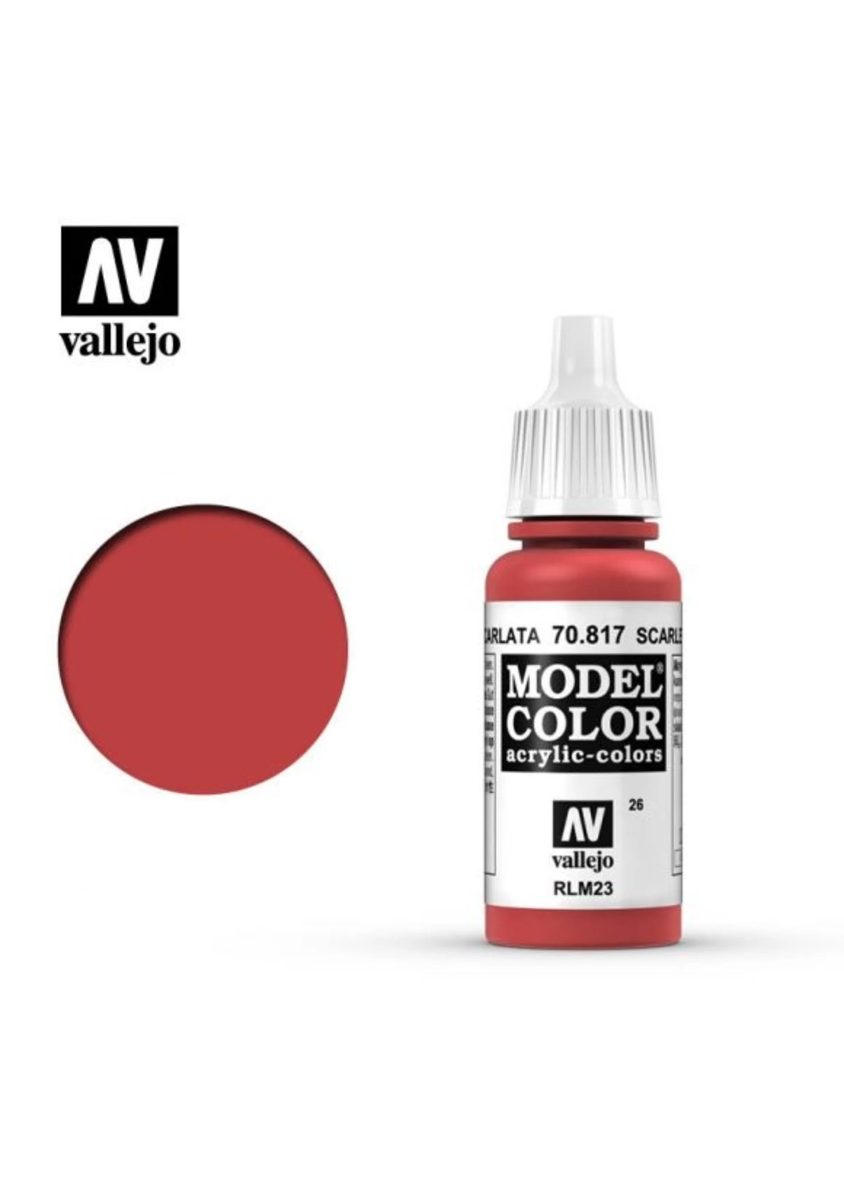 Vallejo 70.817 - Model Color Scarlet 3 Vallejo 70.817 - Model Color Scarlet