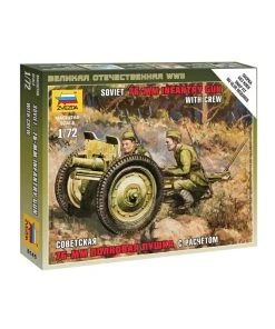 Zvezda 6145 - 1/72 Soviet 76mm Gun With Crew