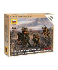 Zvezda 6168 - 1/72 British 3-inch Mortar With Crew