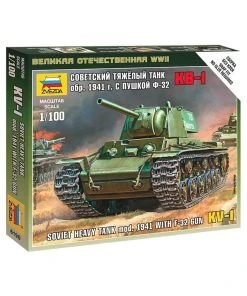 Zvezda 6190 - 1/100 Soviet KV-1 Tank With F-32 Gun